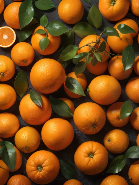 Oranges on the ground