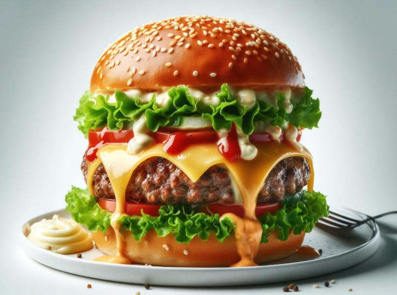 Free fresh beef burger