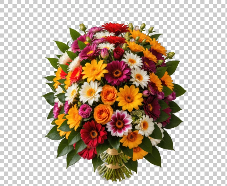 Bouquet of flowers in mixed colours