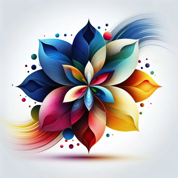 Free colorful flower design illustration