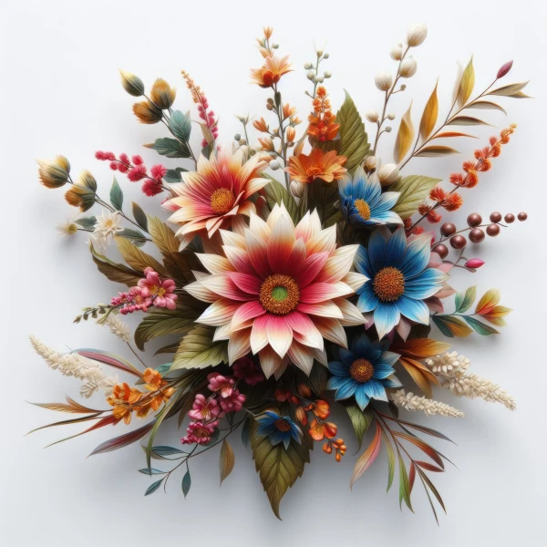 Free PNG flowers on white background