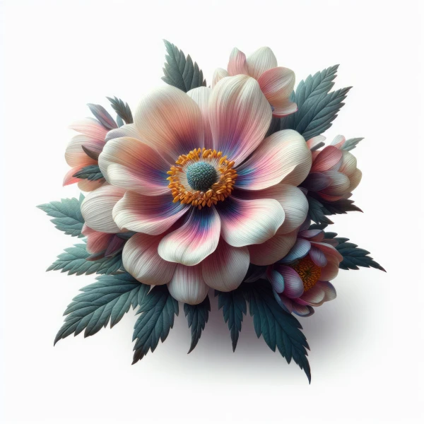 Free photo colorful flower on white background. Isolated white background