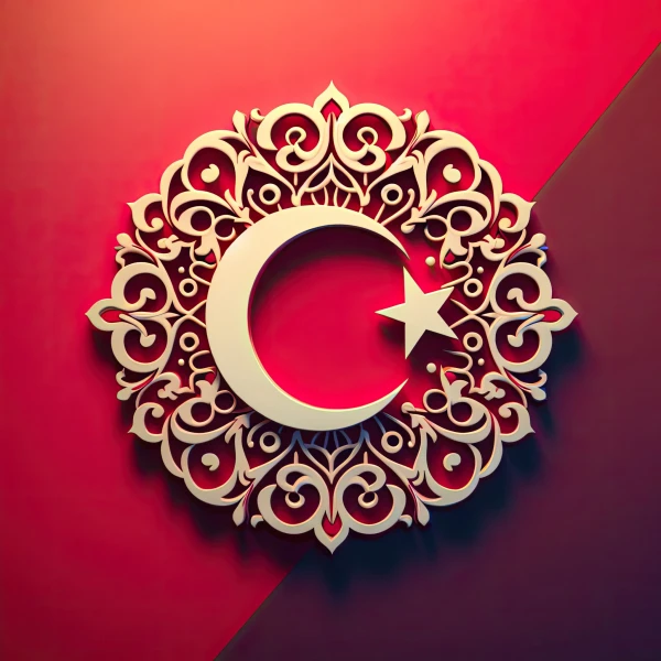 Free Turkish flag ornament design, islamic style