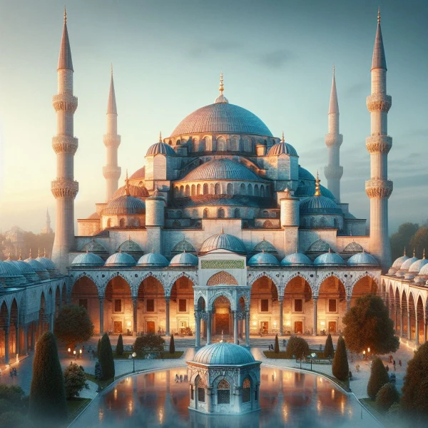 Water Color Mosque Illustration