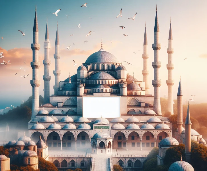 Water Color Mosque Illustration