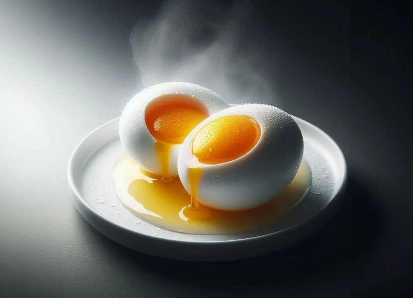 Boiled Eggs in plate
