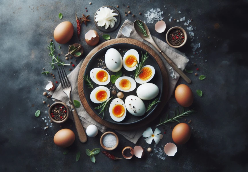 Boiled Eggs top view