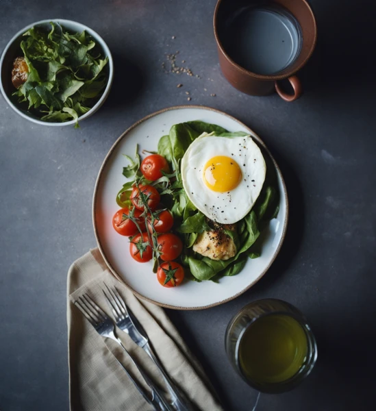 Omelette with tomatoes
