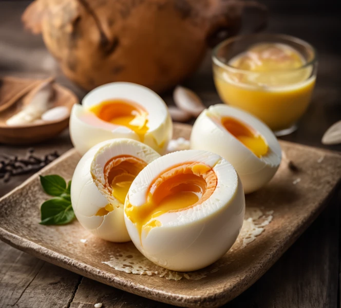 Boiled Eggs in plate