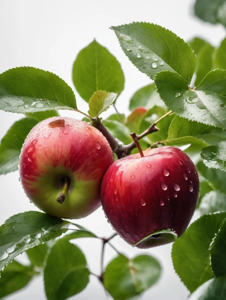 Red apples on the branch