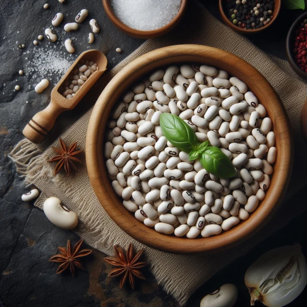 Top View Black Eyed Peas Legumes